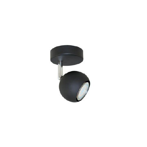 Aplique 1 luz GU10 led negro